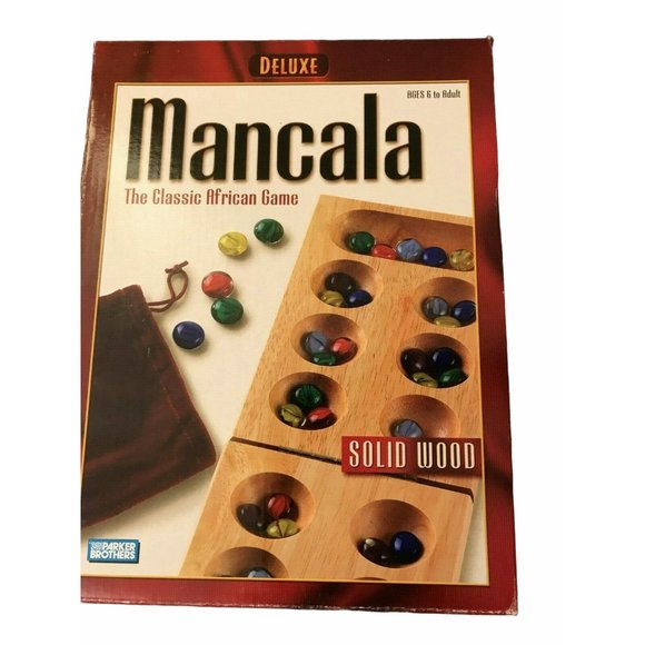 Parker Mancala Classic African Game Marbles - Picture 1 of 12